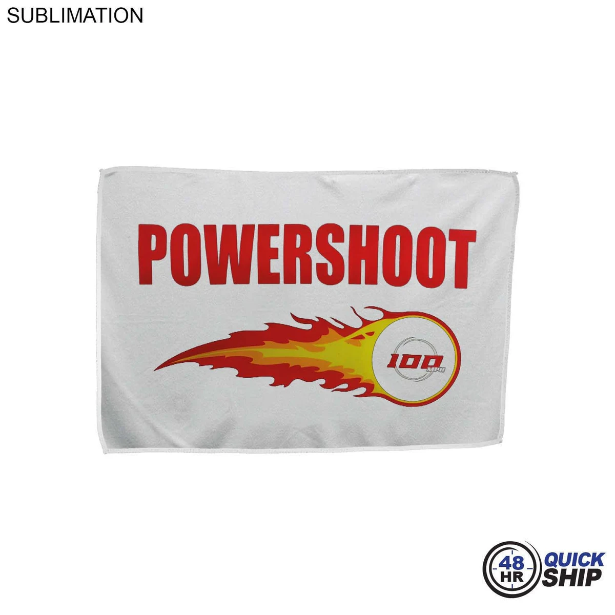 48 Hr Quick Ship - Microfiber Moisture Wicking, Cooling, Sport, White Suede Towel, 12x18, Sublimated 1