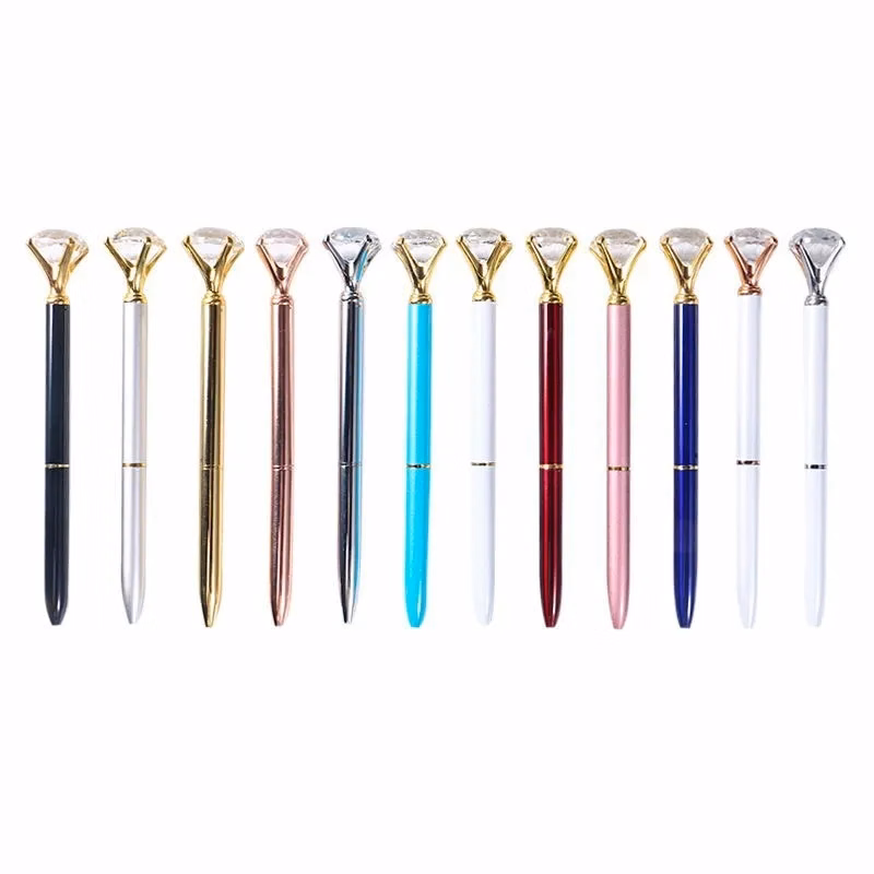 Retractable Metal Crystal Ballpoint Pens