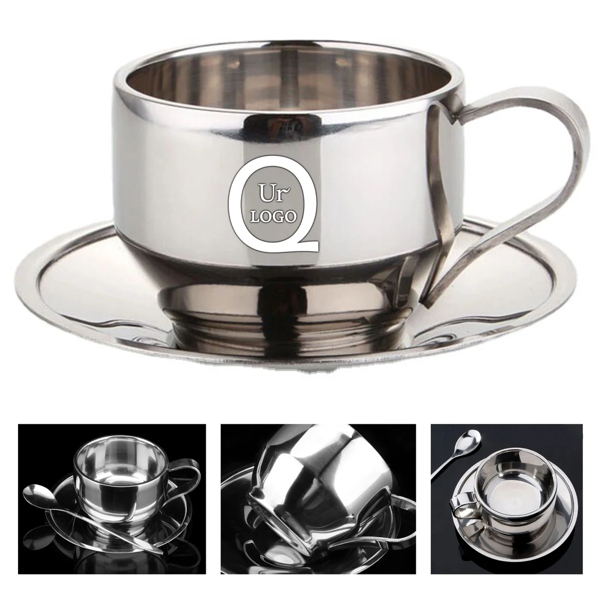 120Ml Coffee Cup W/ Saucer And Spoon 1