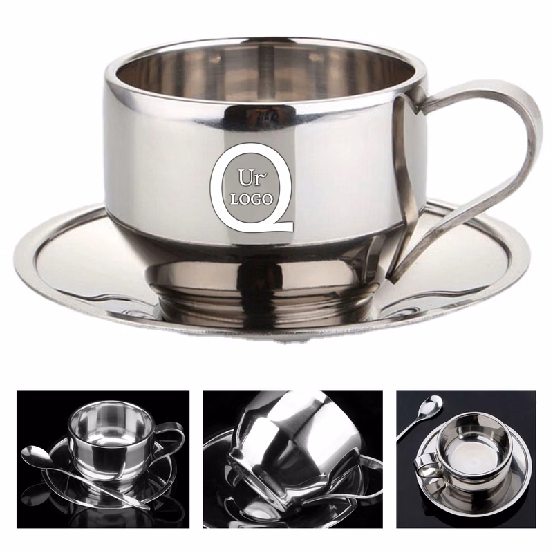120Ml Coffee Cup W/ Saucer And Spoon