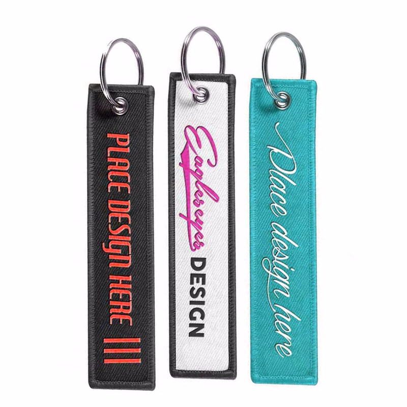 Custom Double-Sided Embroidered Flight Keychain