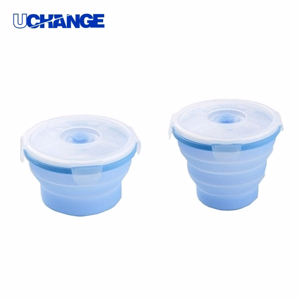 500ml Round Collapsible Food Storage Box for Travel & Meal Prep