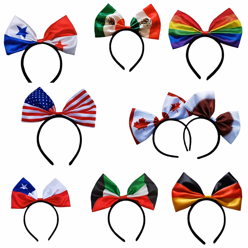 Qatar World Cup National Flag Bowknot Head Hoop