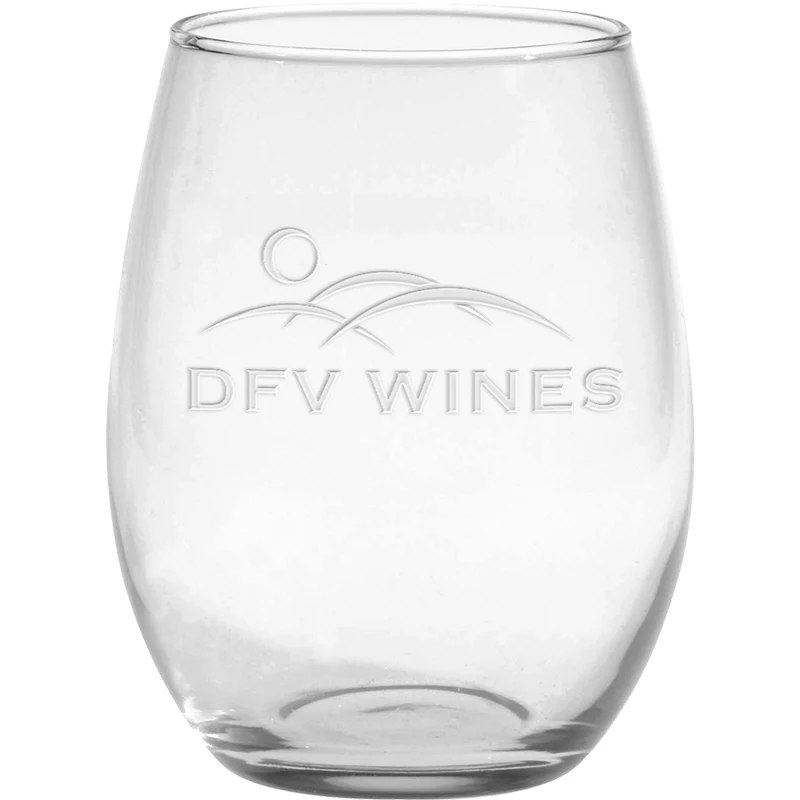 21 oz. Stemless White Wine - Deep Etched 1