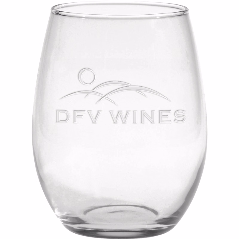 21 oz. Stemless White Wine - Deep Etched