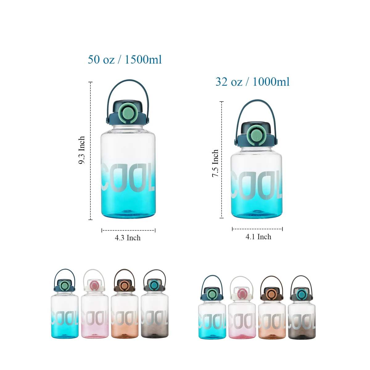 32 oz 50 oz Large-capacity Cute Water Bottle 1