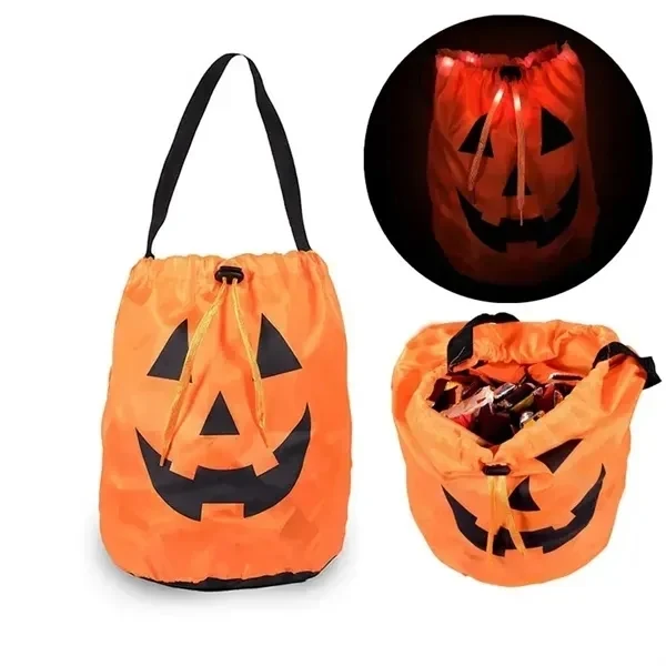 LED Pumpkin Drawstring Bag 1