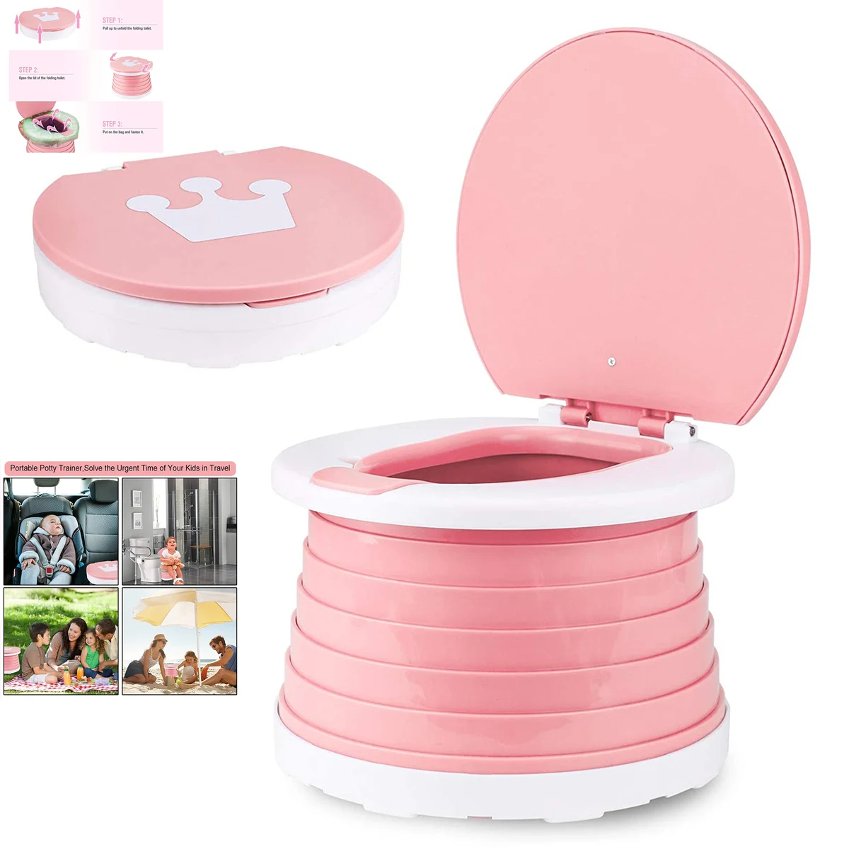 Children Folding Toilet Portable Folding Toilet Seat 1