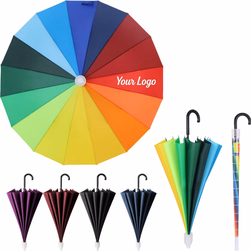 Large 16-Rib Stick Umbrella