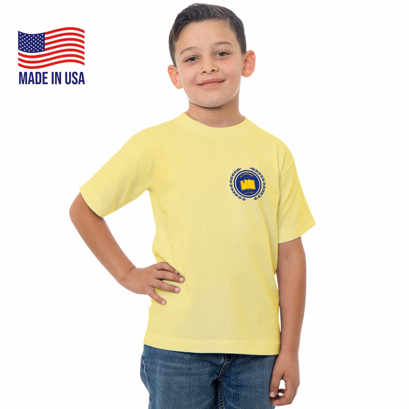 100% Cotton USA-Made Youth Crew Tee