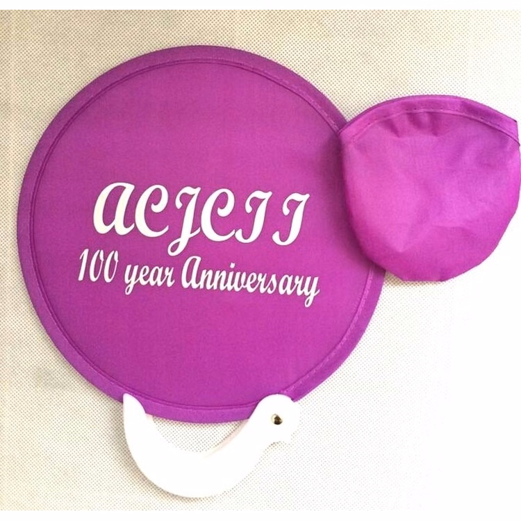 8" diameter 190T material folding fans with handle