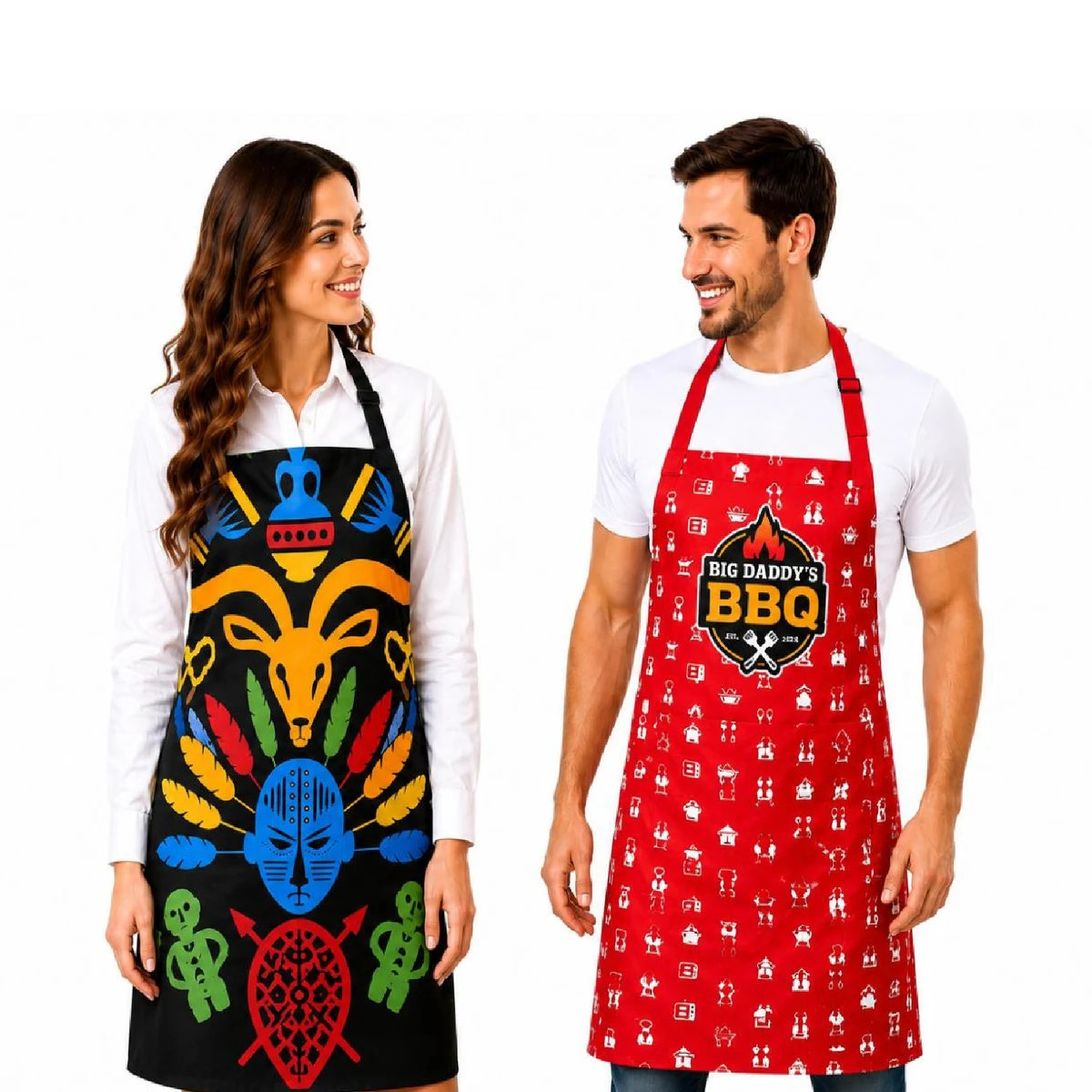 Dye Sublimation Full Length Apron w/ Adjustable Neck Strap 1