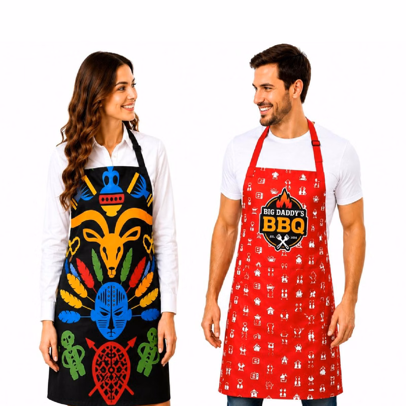 Dye Sublimation Full Length Apron w/ Adjustable Neck Strap