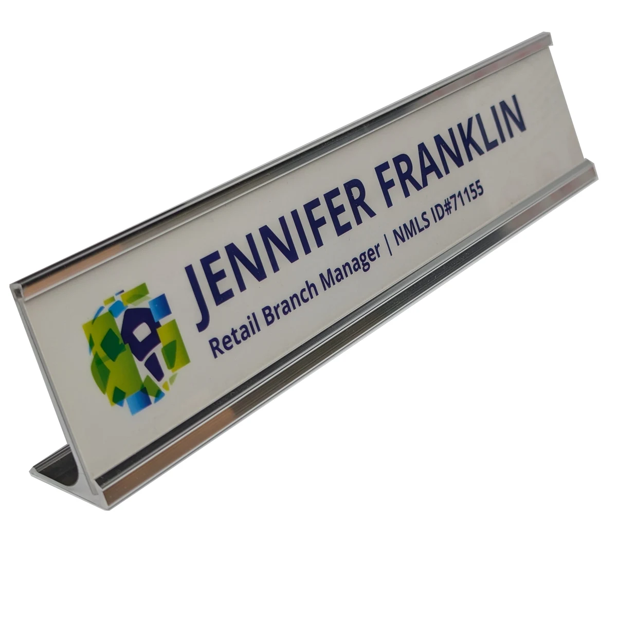 Name Plate Set w/ Desk Holder 2 x 10" 1