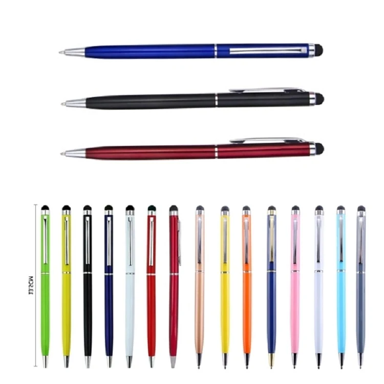 Twist Action Metal Ballpoint Pen W/ Stylus 1