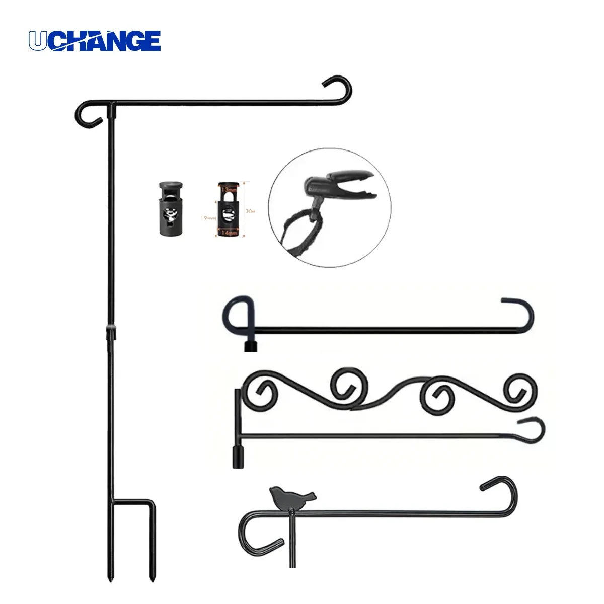 Metal Garden Flag Pole Stake 1