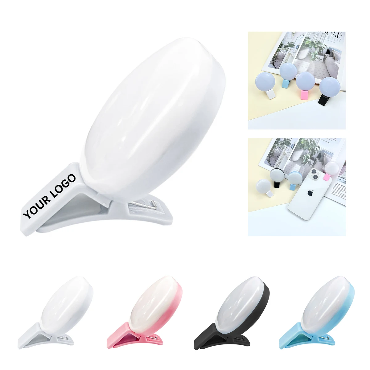Clip On Ring Fill Light With Three Level Brightness 1.6" x 1.2" 1