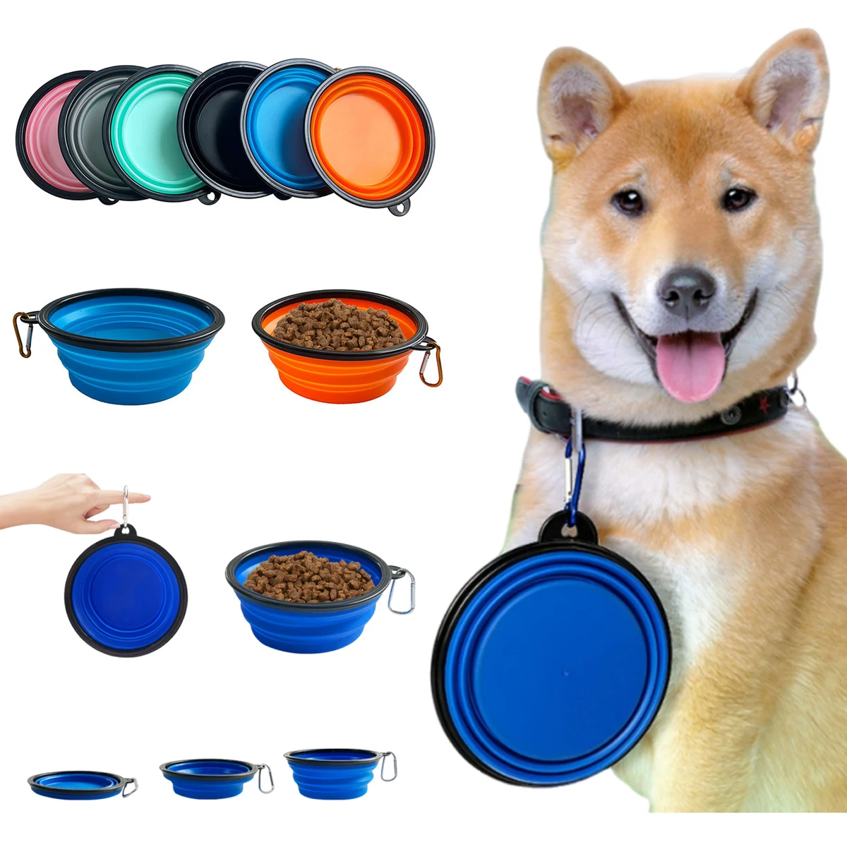 Foldable Dog Bowl For Outdoor 1