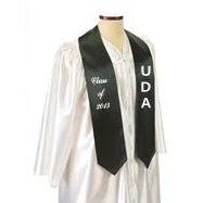 60" Hunter Green Custom Graduation Stole 1