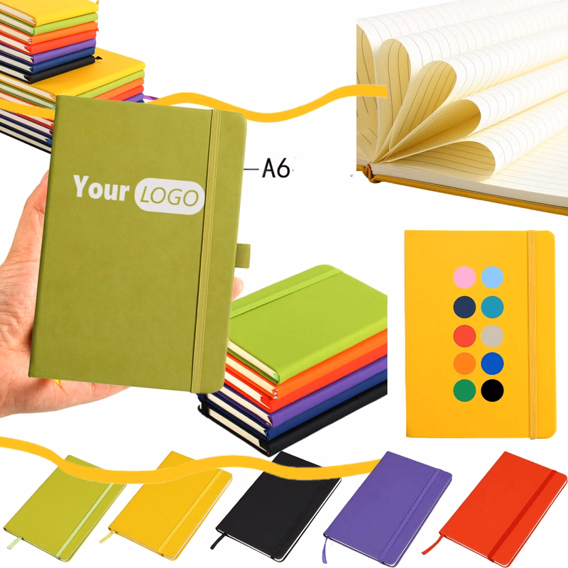 Custom Logo A6 Notebook Wide Ruled Paper Writing Workbook