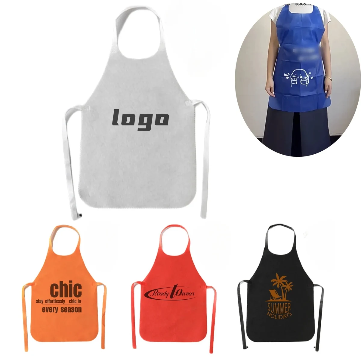 Multi - Color Apron, Unique Prints, Perfect For Promotions 1