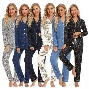 Christmas Pyjamas Printed Womens Sleepwear Pajamas Set 1