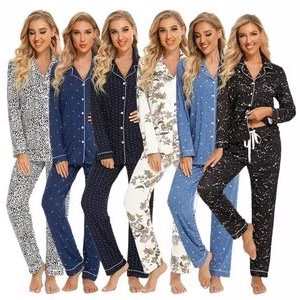 Christmas Pyjamas Printed Womens Sleepwear Pajamas Set