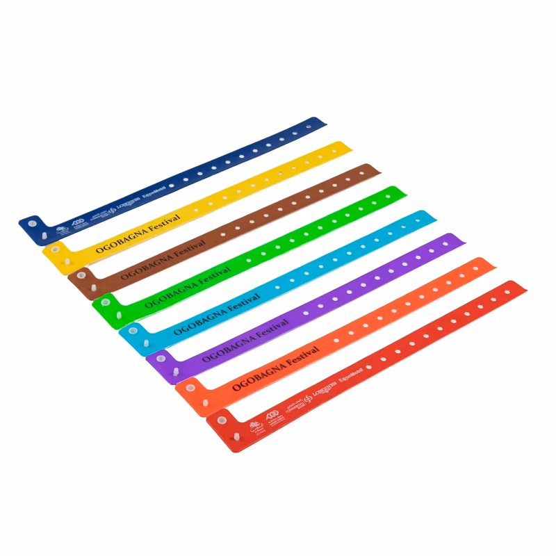 Adjustable L Shaped PVC Wristbands