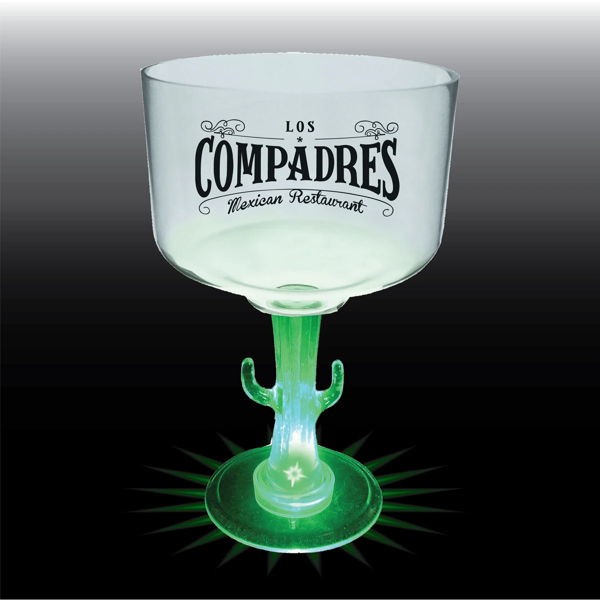 18oz Light Up Novelty Stem Plastic Margarita Glass 1