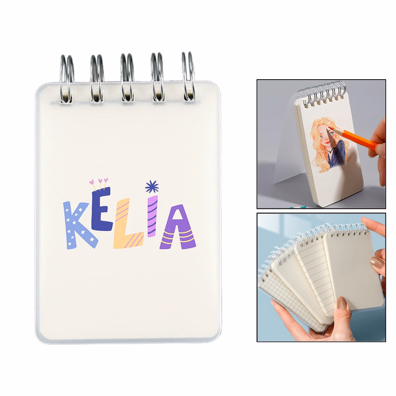 Transparent cover pocket notebook