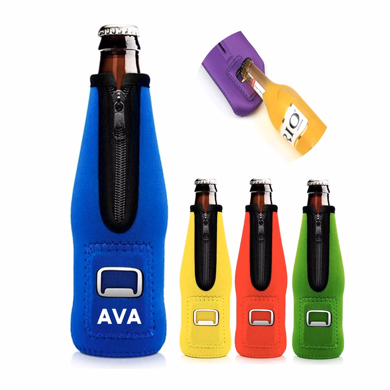 Neoprene Beer Bottle Holder w/ Opener