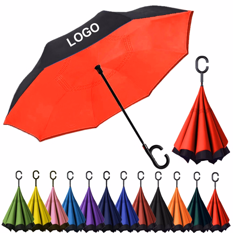MOQ 30 Pcs 42 Inches Windproof  Inverted Umbrella