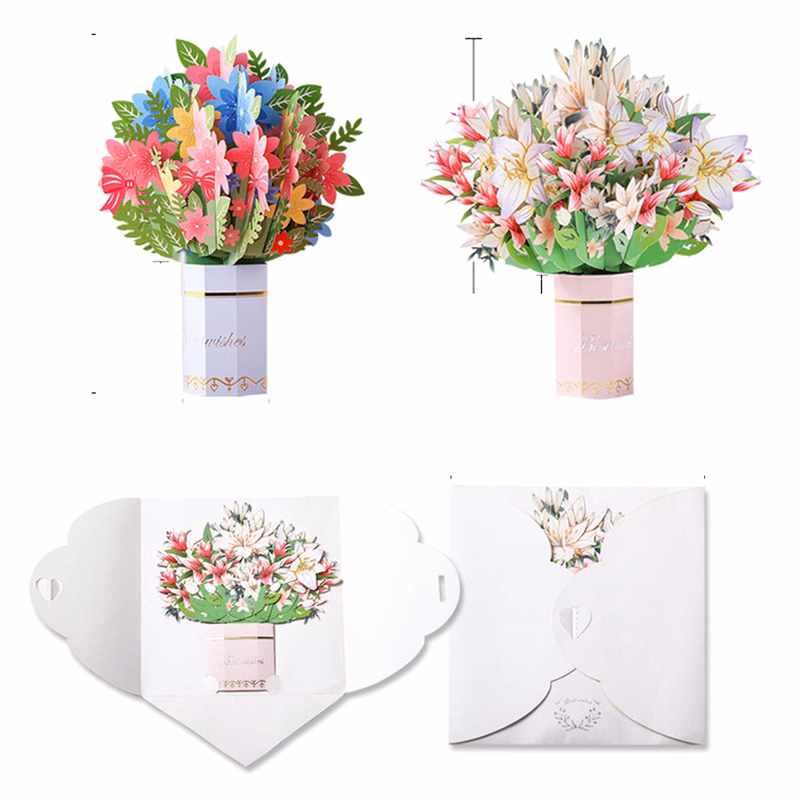 Custom Happy Mothers Day 3D Flower Pop Up Card