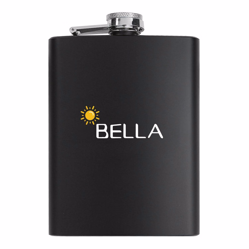 7 Oz. Stainless Steel Matte Black Flask