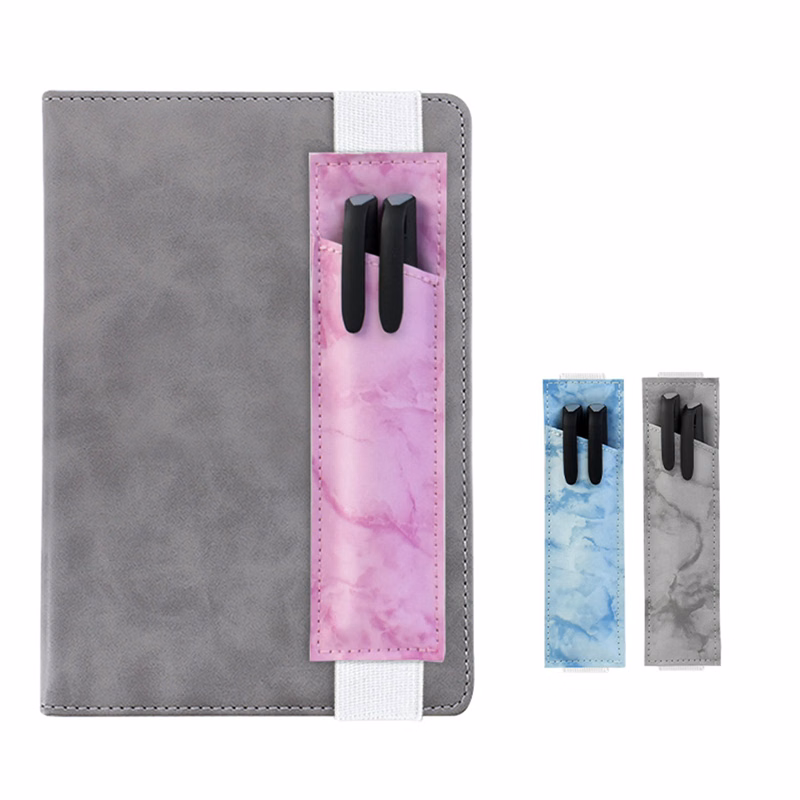 PU Pen Bag Bookmarker With Elastic Band