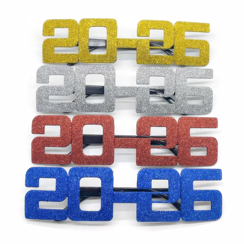 2026 Squared New Year Party Glasses