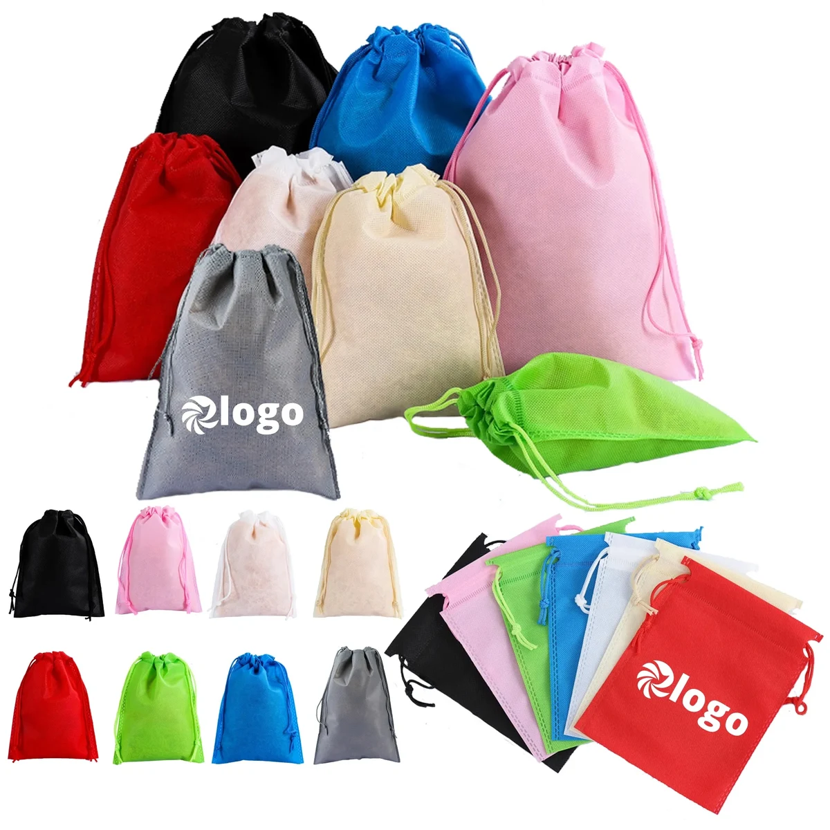 13.8"x17.8" Non-Woven Drawstring Bag String Backpack 1