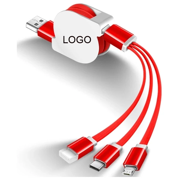 Retractable 3-in-1 Charging Cable 1
