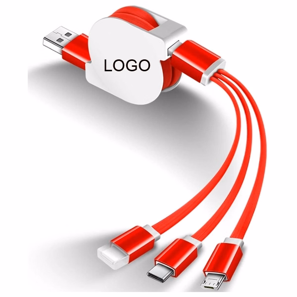 Retractable 3-in-1 Charging Cable