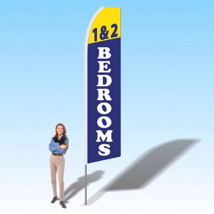 15FT 1and2 Bedrooms Advertising Banner Flag