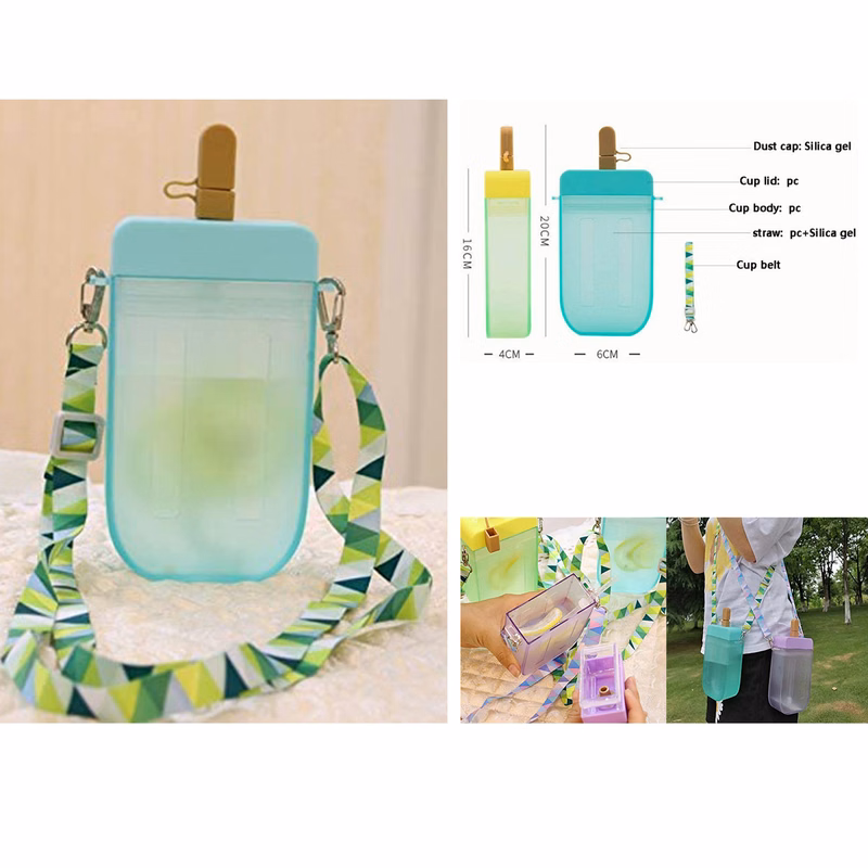 300ml Cute Water Bottle with Straw