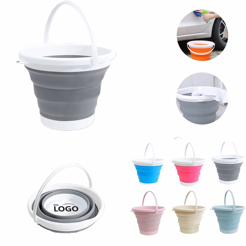 MOQ50 Collapsible Portable Silicone Bucket