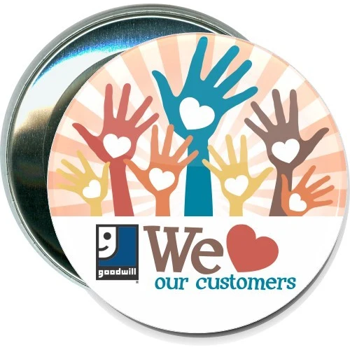 Goodwill We love our customers, Business Button 1
