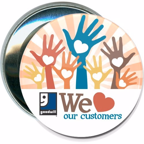 Goodwill We love our customers, Business Button