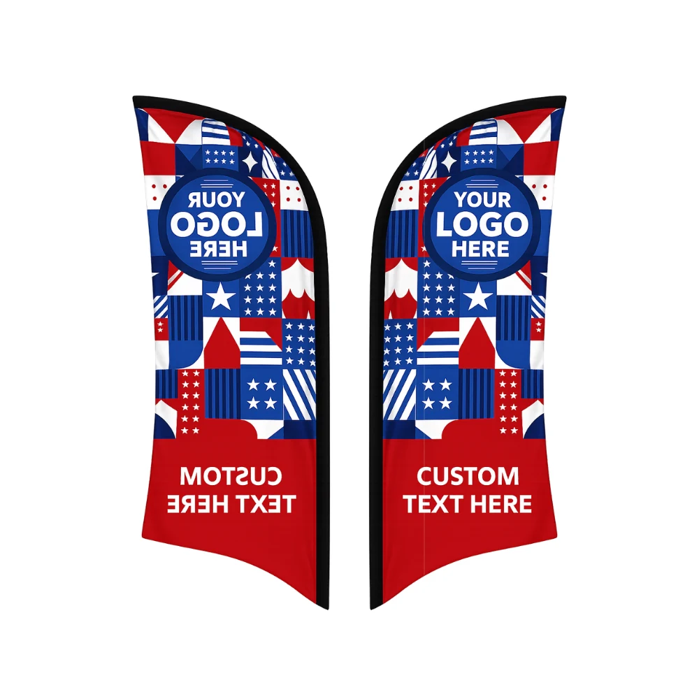 12' Double Sided Shaped flag 1