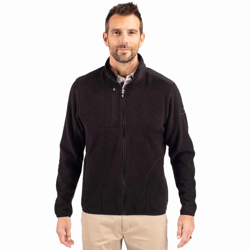 Cutter & Buck Cascade Epic Comfort Recycled Sherpa Fleece Mens Full Zip Jacket