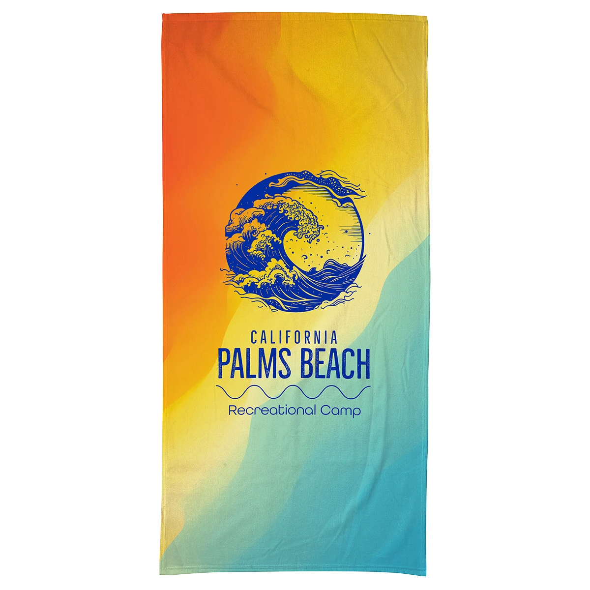 Silk Touch Beach Blanket/Towel 30" x 60" 360GSM Poly/Cotton - Full Color 1