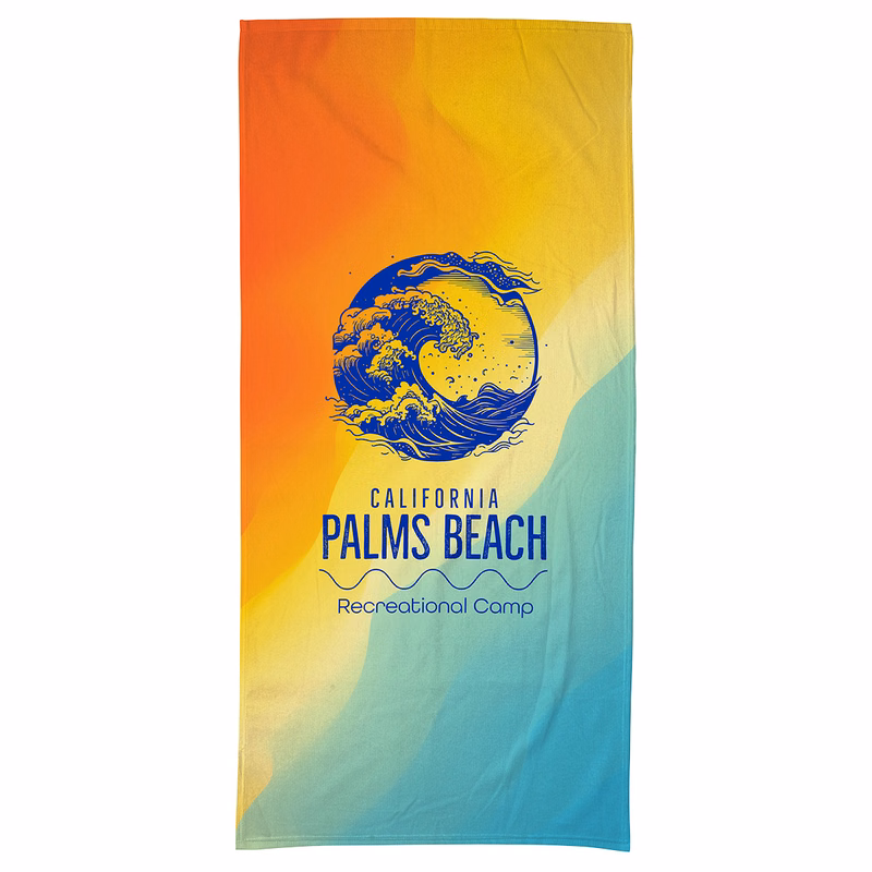 Silk Touch Beach Blanket/Towel 30" x 60" 360GSM Poly/Cotton - Full Color
