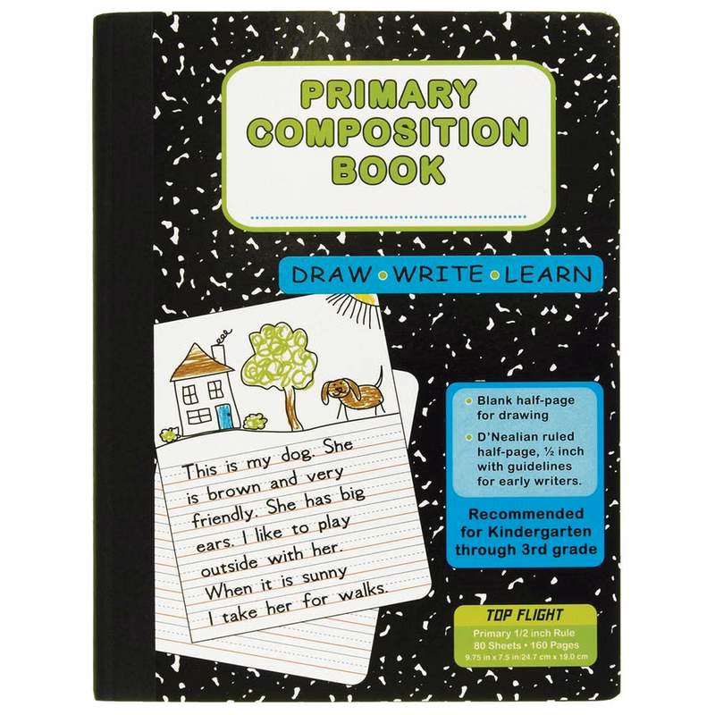 Primary Composition Book - 80 Sheets 9.75" x 7.5"