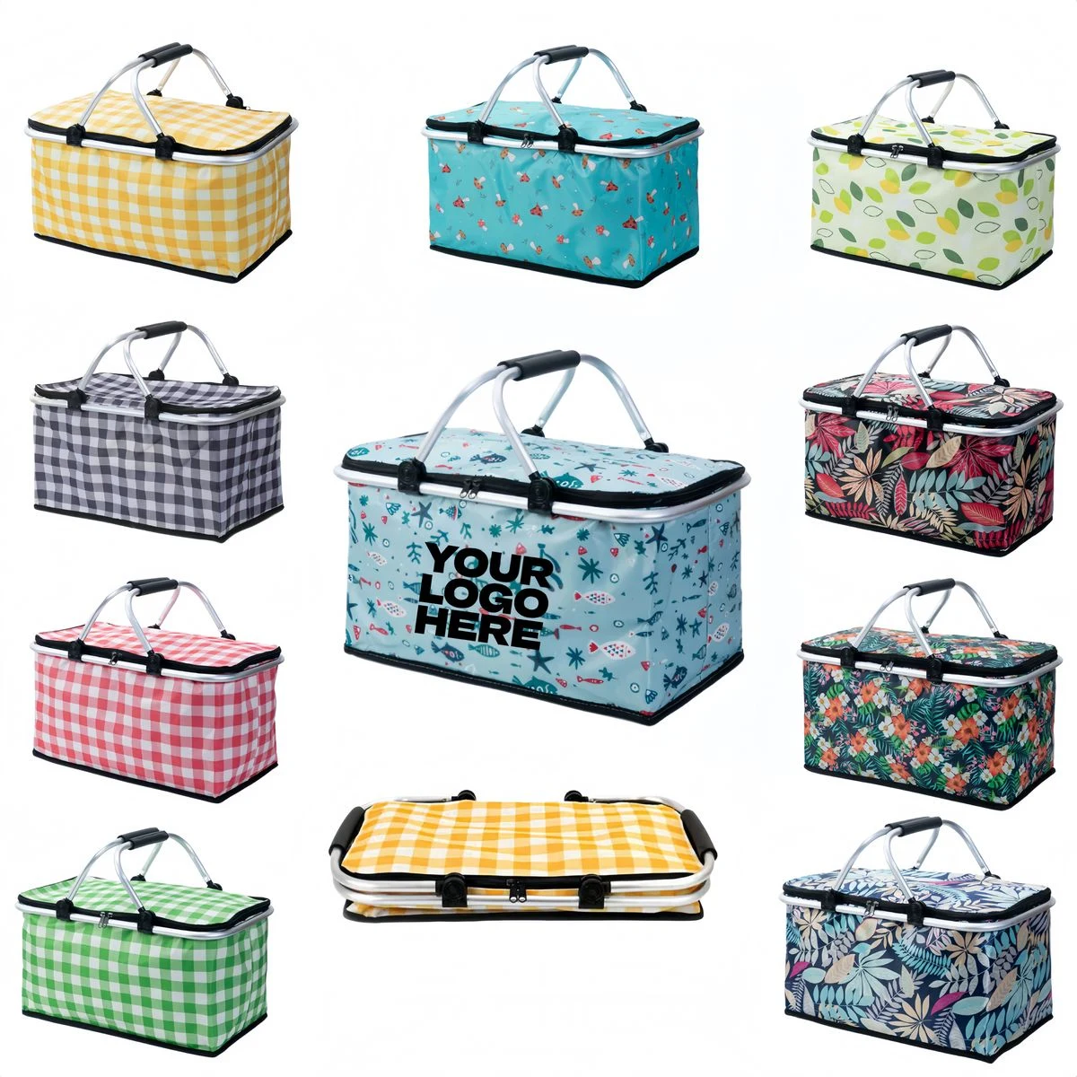 Outdoor Folding Insulated Refrigerated Picnic Basket 1